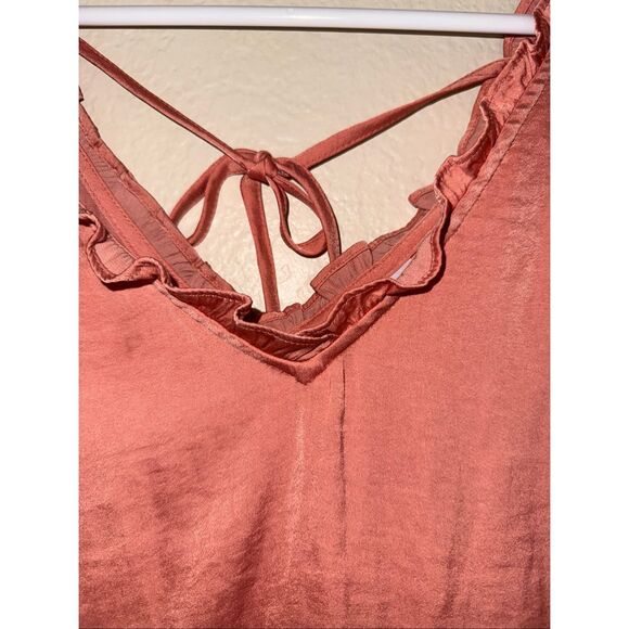 Lauren Conrad Silky Ruffle Trim Tank Top 🌸 Size XS| NWOT - Picture 4 of 4